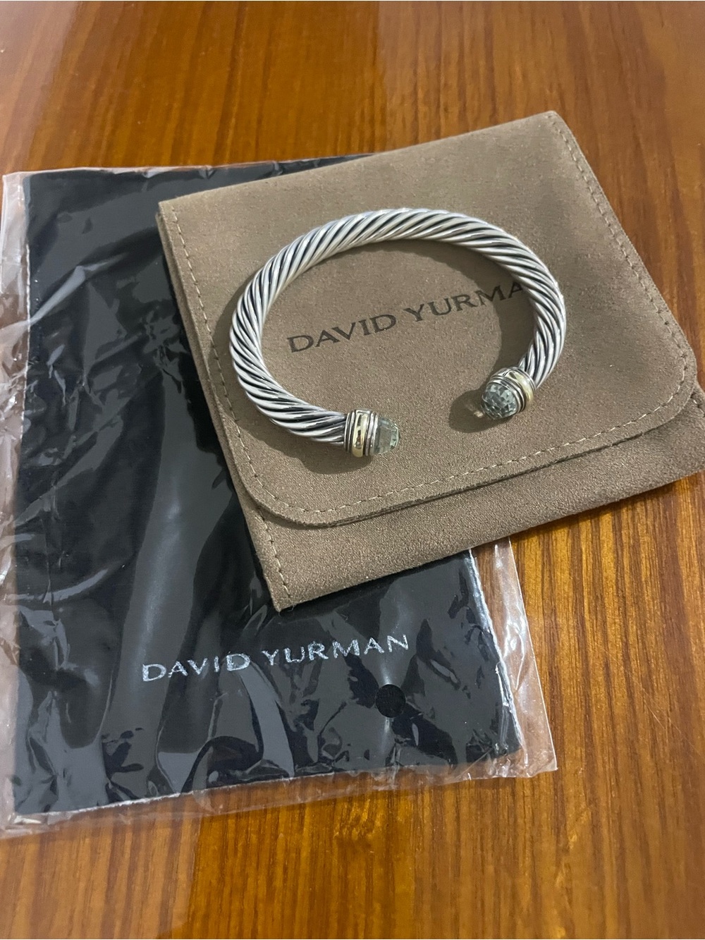 David Yurman Classic Cable Bracelet
with Prasiolite - 7mm
